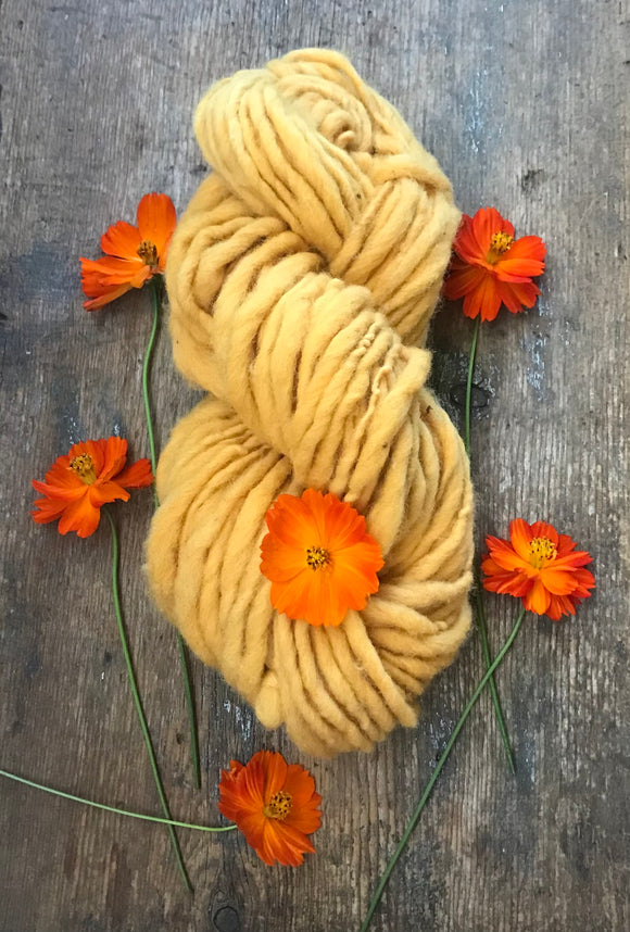 Cosmos naturally dyed handspun yarn, 50 yards