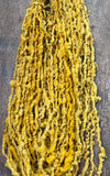 Buttered popcorn - nubbly textured Southdown wool handspun art yarn