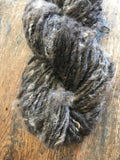 Brown/grey corriedale wool  yarn, 100 yards