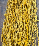 Buttered popcorn - nubbly textured Southdown wool handspun art yarn