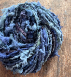 Ferris Wheel - nubbly Southdown wool art yarn, purples and blues