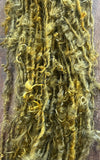 Cornucopia - mustard yellow mohair art yarn, 20 yards