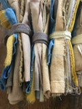 Naturally dyed scrappy fabric bundle