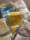 Naturally dyed scrappy fabric bundle