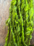 Grinchy Green mohair art yarn, 20 yards