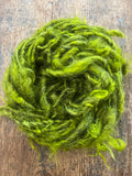 Grinchy Green mohair art yarn, 20 yards