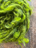 Grinchy Green mohair art yarn, 20 yards