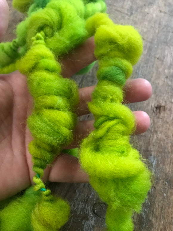 Mellow yellow thick n thin bulky coils, 7 yards