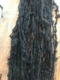 Natural brown/black “Wednesday” alpaca handspun yarn, 20 yards