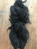 Natural brown/black “Wednesday” alpaca handspun yarn, 20 yards