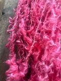 Heart’s Desire - pink curly handspun Lincoln wool yarn