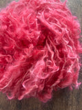 Heart’s Desire - pink curly handspun Lincoln wool yarn