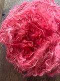 Heart’s Desire - pink curly handspun Lincoln wool yarn