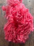 Heart’s Desire - pink curly handspun Lincoln wool yarn