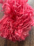 Heart’s Desire - pink curly handspun Lincoln wool yarn