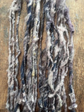 Logwood purple-grey naturally dyed luxury fiber art yarn, 20 yards