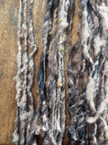 Logwood purple-grey naturally dyed luxury fiber art yarn, 20 yards