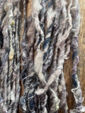 Logwood purple-grey naturally dyed luxury fiber art yarn, 20 yards