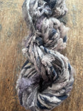 Logwood purple-grey naturally dyed luxury fiber art yarn, 20 yards