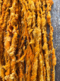 Ray of Sunshine - nubbly orange handspun southdown wool art  yarn
