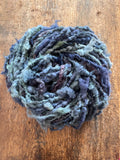 Ferris Wheel - nubbly Southdown wool art yarn, purples and blues