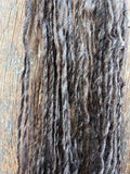 Two-tone brown Shetland handspun yarn, 50 yards