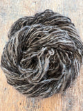 Two-tone brown Shetland handspun yarn, 50 yards