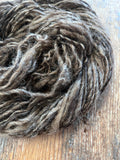 Two-tone brown Shetland handspun yarn, 50 yards