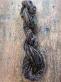 Two-tone brown Shetland handspun yarn, 50 yards