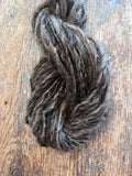 Two-tone brown Shetland handspun yarn, 50 yards
