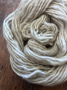 Lightest silver grey Shetland wool - 50 yards handspun yarn