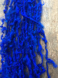 Royal Blue curls - handspun yarn, 20 yards