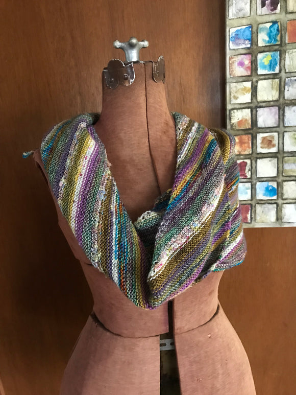 Jabberwocky - handknit scarf / wrap