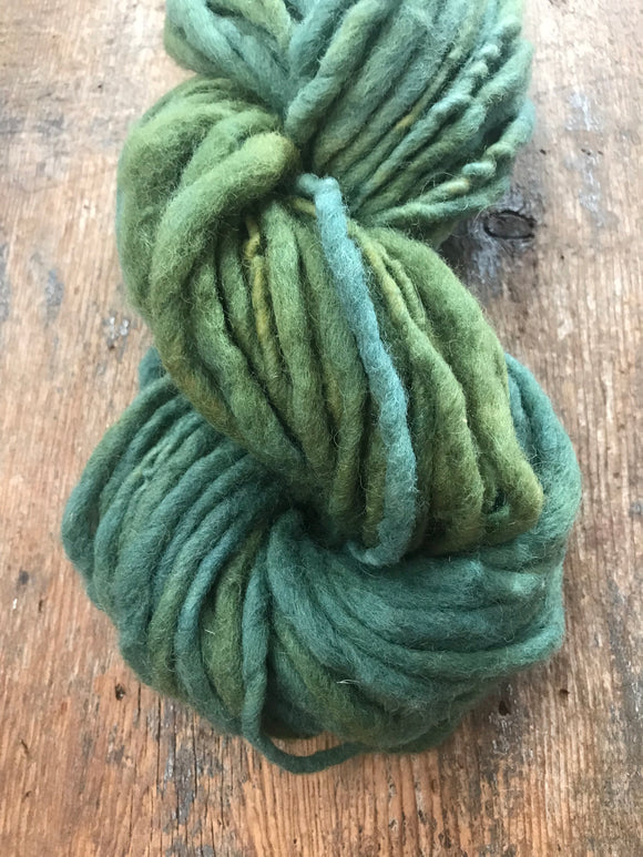 Goldenrod & Indigo naturally dyed handspun yarn, 50 yards