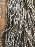 Handspun grey 2 ply bulky yarn, 57yds