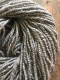 Handspun grey 2 ply bulky yarn, 57yds