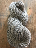 Handspun grey 2 ply bulky yarn, 57yds