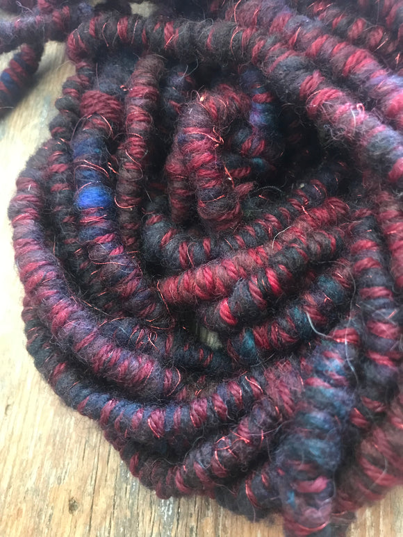 Oracle wrapped art yarn coils, 4 yards