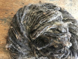 Brown/grey corriedale wool  yarn, nubbly lockspun natural art yarn