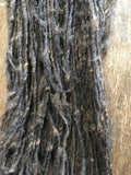 Brown/grey corriedale wool  yarn, nubbly lockspun natural art yarn