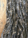 Brown/grey corriedale wool  yarn, nubbly lockspun natural art yarn