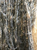 Brown/grey corriedale wool  yarn, nubbly lockspun natural art yarn