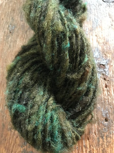 Mossy Green corriedale wool yarn, 50 yards