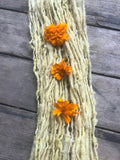 Marigold naturally dyed handspun corriedale yarn, 20 yards