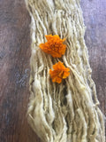 Marigold naturally dyed handspun corriedale yarn, 20 yards