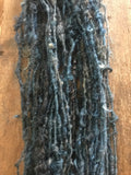 Heathered Indigo curls - handspun yarn, 50 yards