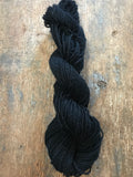 Lincoln 2 ply black worsted handspun yarn, 100 yards