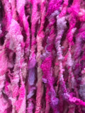 Unbelievable - 20 yards hot pink handspun southdown wool art  yarn