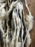 Jacob wool natural handspun bulky black and white yarn, 50 yard