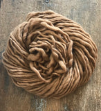 Black walnut  hull naturally dyed handspun yarn, 50 yards